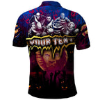 Step Into Horror Domain Lions Football Polo Shirt Halloween Horror Movie Characters - Aussie Hoodie