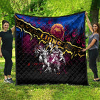 Step Into Horror Domain Lions Football Quilt Halloween Horror Movie Characters - Aussie Hoodie