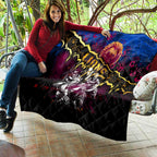 Step Into Horror Domain Lions Football Quilt Halloween Horror Movie Characters - Aussie Hoodie