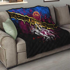 Step Into Horror Domain Lions Football Quilt Halloween Horror Movie Characters - Aussie Hoodie