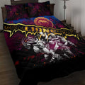 Step Into Horror Domain Lions Football Quilt Bed Set Halloween Horror Movie Characters - Aussie Hoodie