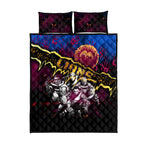Step Into Horror Domain Lions Football Quilt Bed Set Halloween Horror Movie Characters - Aussie Hoodie