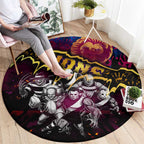Step Into Horror Domain Lions Football Round Carpet Halloween Horror Movie Characters - Aussie Hoodie