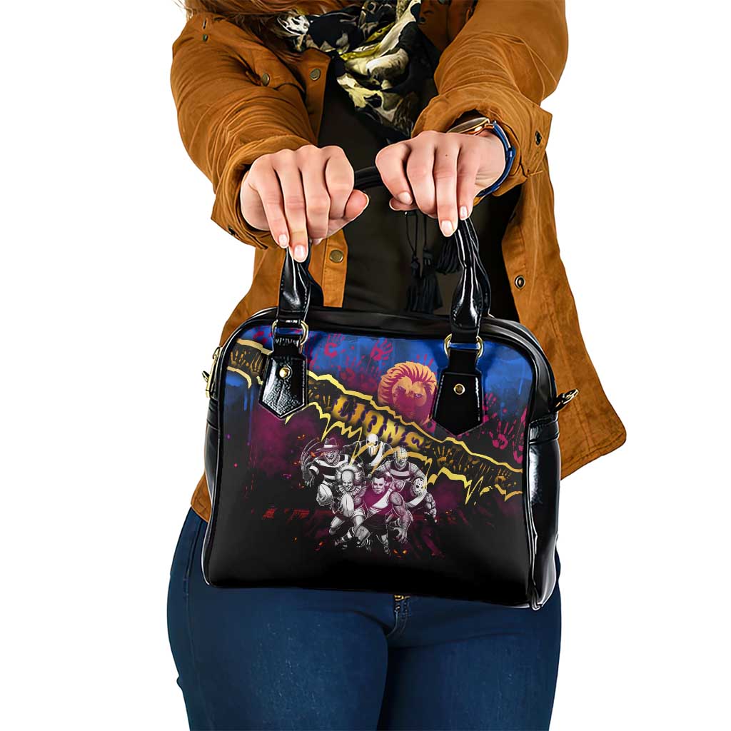 Step Into Horror Domain Lions Football Shoulder Handbag Halloween Horror Movie Characters - Aussie Hoodie