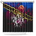 Step Into Horror Domain Lions Football Shower Curtain Halloween Horror Movie Characters - Aussie Hoodie