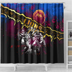 Step Into Horror Domain Lions Football Shower Curtain Halloween Horror Movie Characters - Aussie Hoodie
