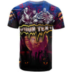 Step Into Horror Domain Lions Football T Shirt Halloween Horror Movie Characters - Aussie Hoodie