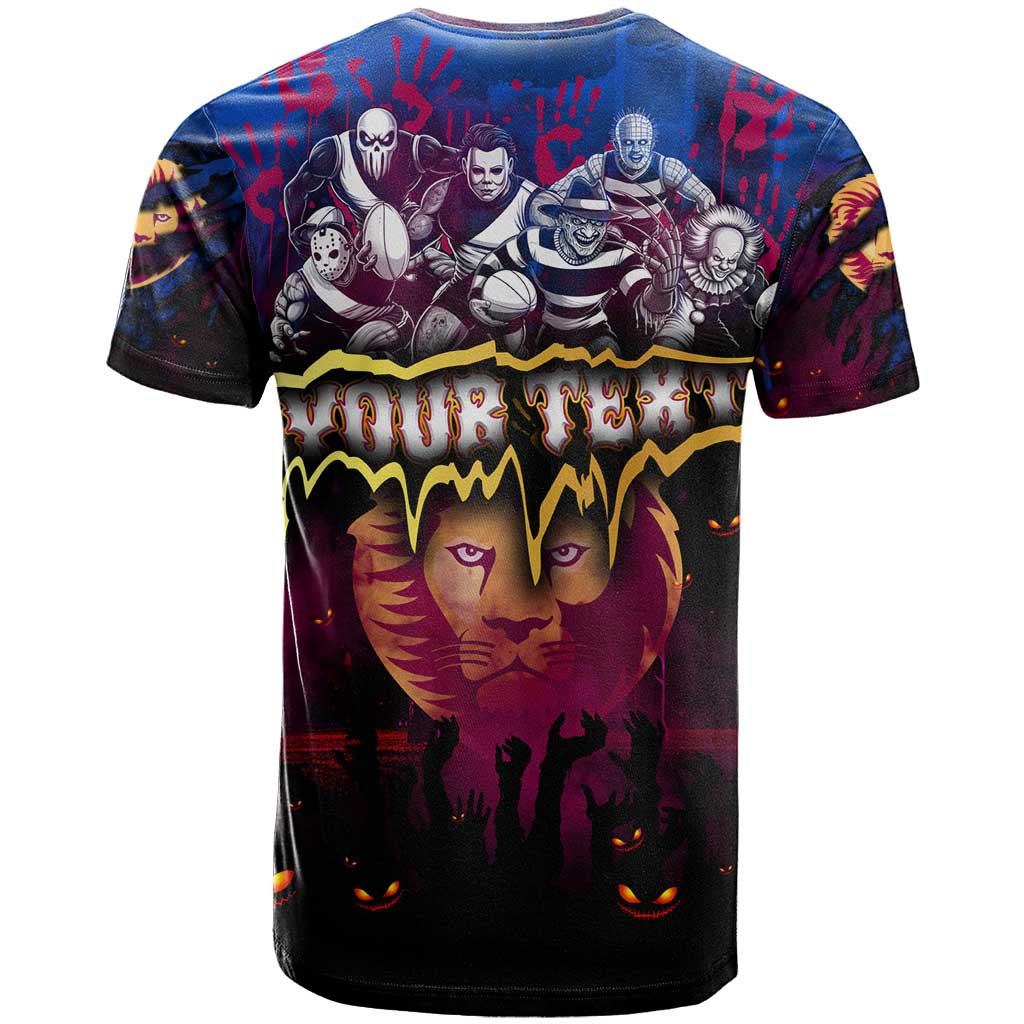 Step Into Horror Domain Lions Football T Shirt Halloween Horror Movie Characters - Aussie Hoodie