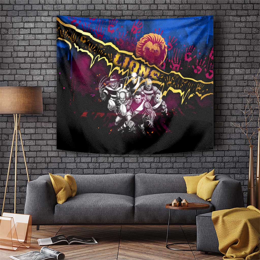Step Into Horror Domain Lions Football Tapestry Halloween Horror Movie Characters - Aussie Hoodie