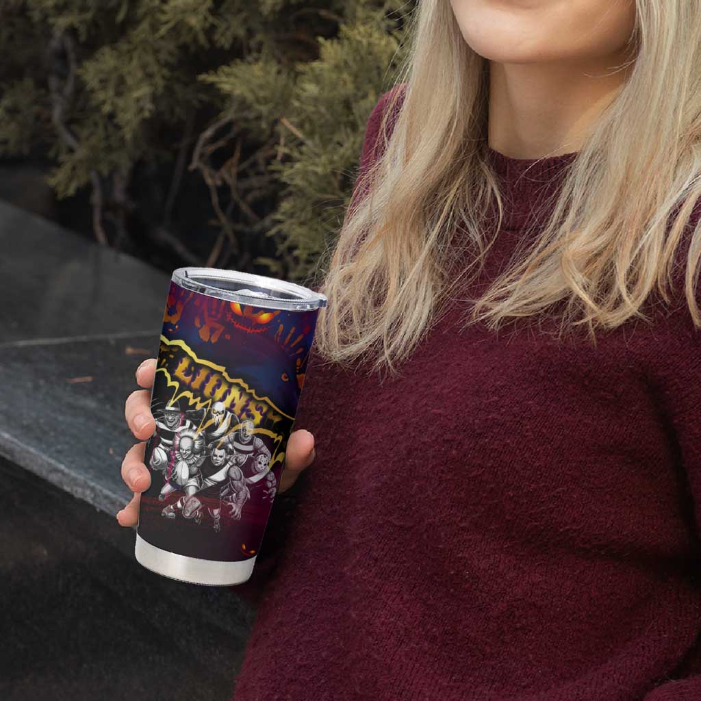 Step Into Horror Domain Lions Football Tumbler Cup Halloween Horror Movie Characters - Aussie Hoodie