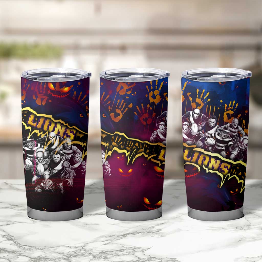 Step Into Horror Domain Lions Football Tumbler Cup Halloween Horror Movie Characters - Aussie Hoodie