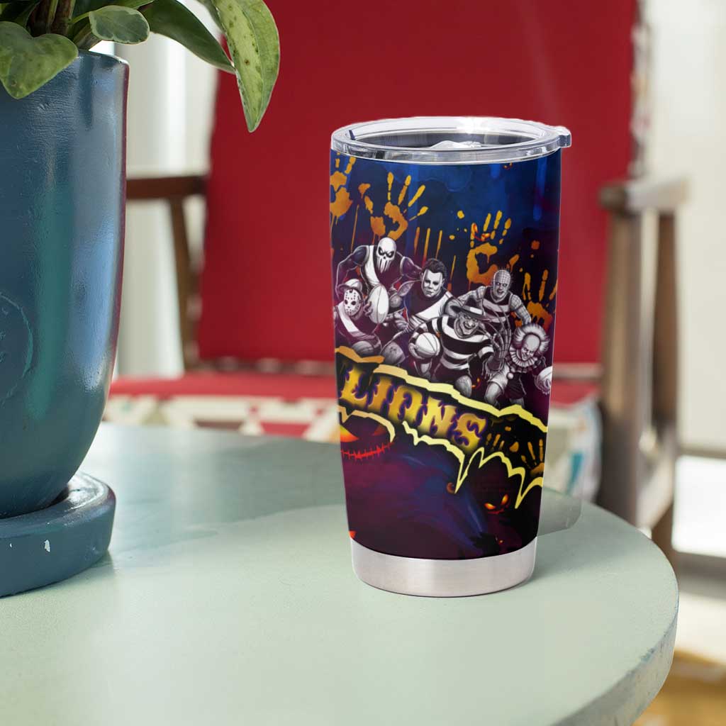 Step Into Horror Domain Lions Football Tumbler Cup Halloween Horror Movie Characters - Aussie Hoodie