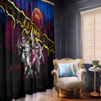 Step Into Horror Domain Lions Football Window Curtain Halloween Horror Movie Characters - Aussie Hoodie