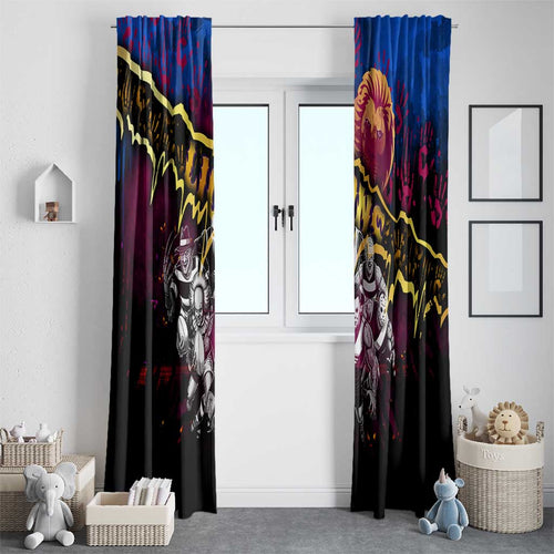 Step Into Horror Domain Lions Football Window Curtain Halloween Horror Movie Characters - Aussie Hoodie