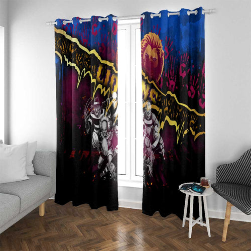 Step Into Horror Domain Lions Football Window Curtain Halloween Horror Movie Characters - Aussie Hoodie