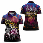 Step Into Horror Domain Lions Football Women Polo Shirt Halloween Horror Movie Characters - Aussie Hoodie