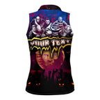 Step Into Horror Domain Lions Football Women Sleeveless Polo Shirt Halloween Horror Movie Characters - Aussie Hoodie