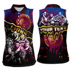 Step Into Horror Domain Lions Football Women Sleeveless Polo Shirt Halloween Horror Movie Characters - Aussie Hoodie