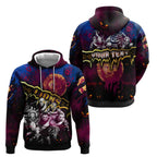 Step Into Horror Domain Lions Football Zip Hoodie Halloween Horror Movie Characters - Aussie Hoodie