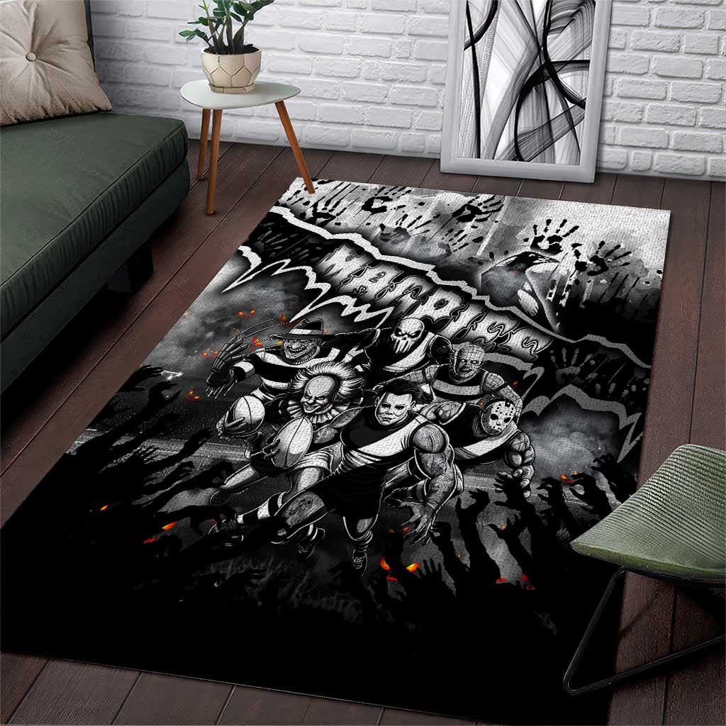 Step Into Horror Domain Magpies Football Area Rug Halloween Horror Movie Characters - Aussie Hoodie