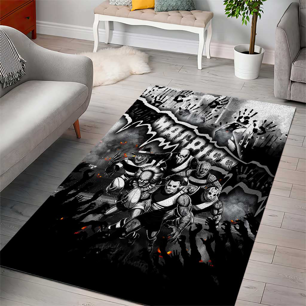 Step Into Horror Domain Magpies Football Area Rug Halloween Horror Movie Characters - Aussie Hoodie