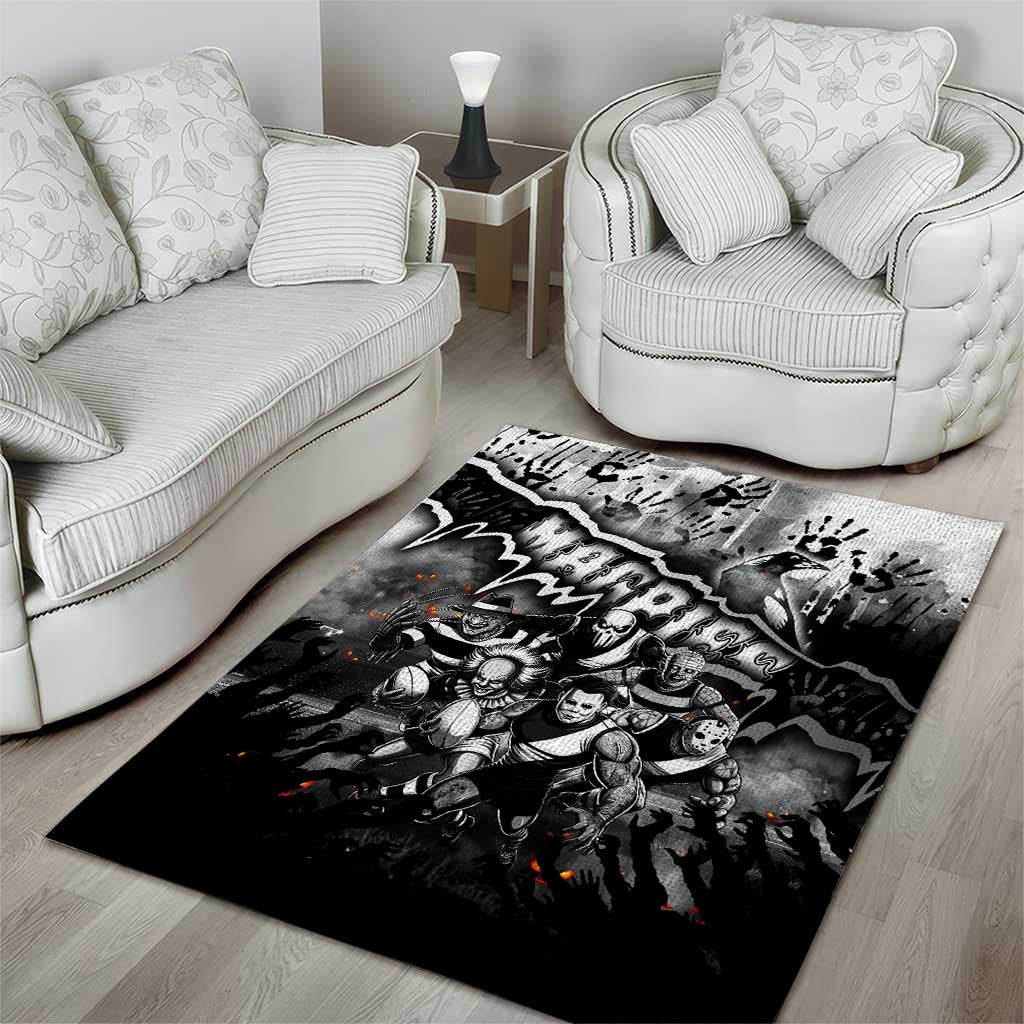 Step Into Horror Domain Magpies Football Area Rug Halloween Horror Movie Characters - Aussie Hoodie