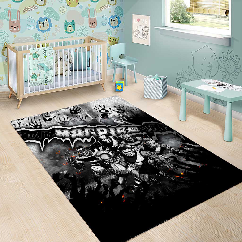 Step Into Horror Domain Magpies Football Area Rug Halloween Horror Movie Characters - Aussie Hoodie