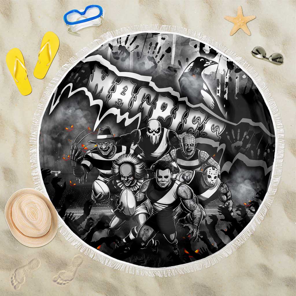 Step Into Horror Domain Magpies Football Beach Blanket Halloween Horror Movie Characters - Aussie Hoodie