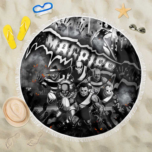 Step Into Horror Domain Magpies Football Beach Blanket Halloween Horror Movie Characters - Aussie Hoodie