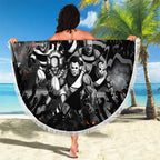 Step Into Horror Domain Magpies Football Beach Blanket Halloween Horror Movie Characters - Aussie Hoodie