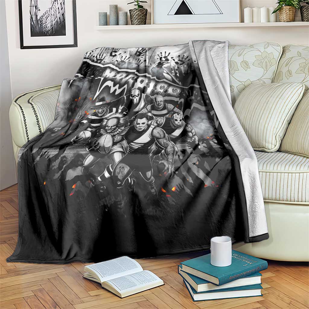 Step Into Horror Domain Magpies Football Blanket Halloween Horror Movie Characters - Aussie Hoodie