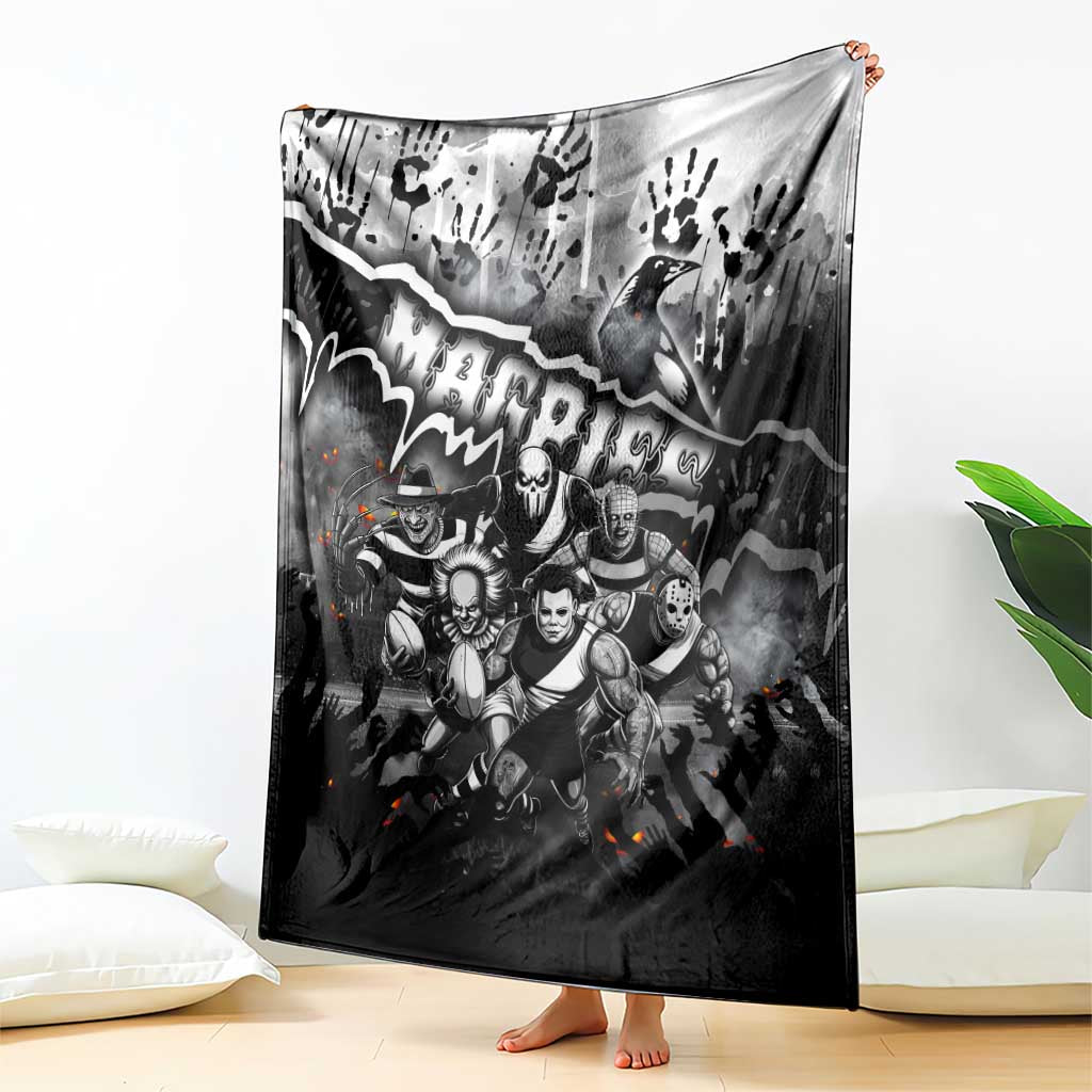 Step Into Horror Domain Magpies Football Blanket Halloween Horror Movie Characters - Aussie Hoodie