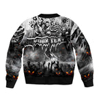 Step Into Horror Domain Magpies Football Bomber Jacket Halloween Horror Movie Characters - Aussie Hoodie