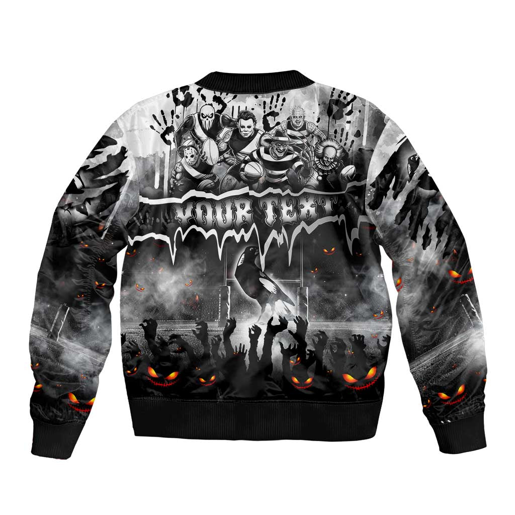 Step Into Horror Domain Magpies Football Bomber Jacket Halloween Horror Movie Characters - Aussie Hoodie