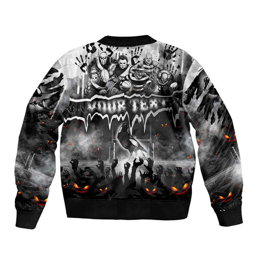 Step Into Horror Domain Magpies Football Bomber Jacket Halloween Horror Movie Characters - Aussie Hoodie