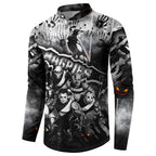Step Into Horror Domain Magpies Football Button Sweatshirt Halloween Horror Movie Characters - Aussie Hoodie