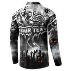 Step Into Horror Domain Magpies Football Button Sweatshirt Halloween Horror Movie Characters - Aussie Hoodie