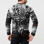 Step Into Horror Domain Magpies Football Button Sweatshirt Halloween Horror Movie Characters - Aussie Hoodie