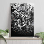 Step Into Horror Domain Magpies Football Canvas Wall Art Halloween Horror Movie Characters - Aussie Hoodie
