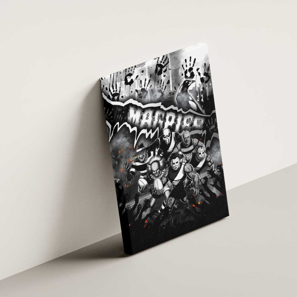 Step Into Horror Domain Magpies Football Canvas Wall Art Halloween Horror Movie Characters - Aussie Hoodie