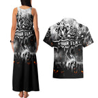 Step Into Horror Domain Magpies Football Couples Matching Tank Maxi Dress and Hawaiian Shirt Halloween Horror Movie Characters - Aussie Hoodie