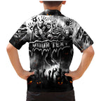 Step Into Horror Domain Magpies Football Family Matching Mermaid Dress and Hawaiian Shirt Halloween Horror Movie Characters - Aussie Hoodie
