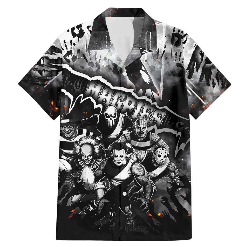 Step Into Horror Domain Magpies Football Family Matching Mermaid Dress and Hawaiian Shirt Halloween Horror Movie Characters - Aussie Hoodie