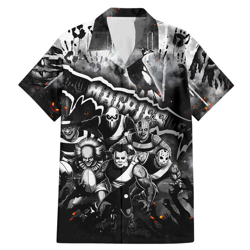 Step Into Horror Domain Magpies Football Family Matching Mermaid Dress and Hawaiian Shirt Halloween Horror Movie Characters - Aussie Hoodie