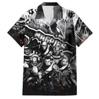 Step Into Horror Domain Magpies Football Family Matching Puletasi and Hawaiian Shirt Halloween Horror Movie Characters - Aussie Hoodie