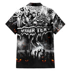 Step Into Horror Domain Magpies Football Family Matching Short Sleeve Bodycon Dress and Hawaiian Shirt Halloween Horror Movie Characters - Aussie Hoodie