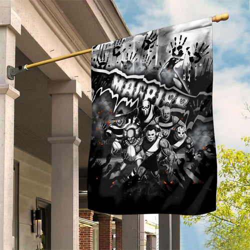 Step Into Horror Domain Magpies Football Garden Flag Halloween Horror Movie Characters - Aussie Hoodie