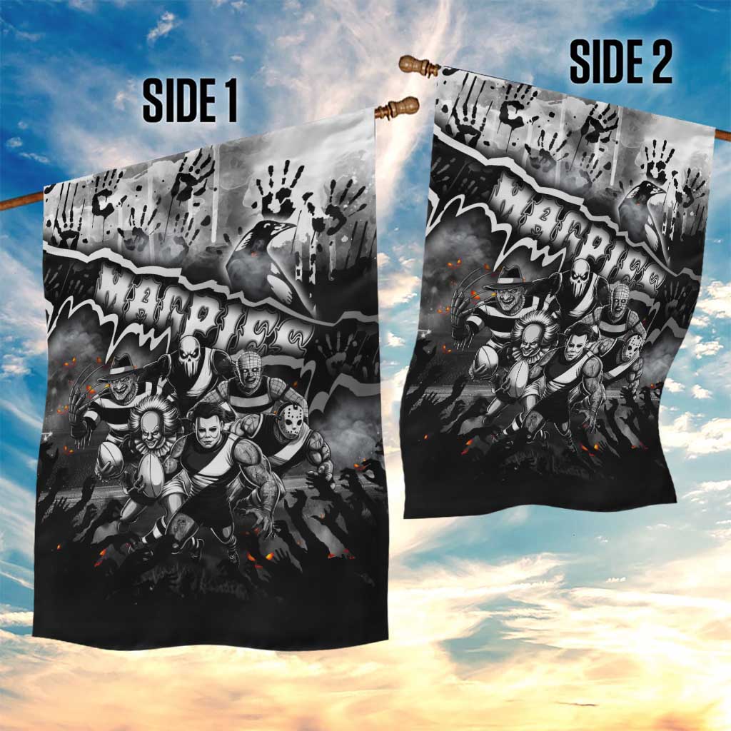Step Into Horror Domain Magpies Football Garden Flag Halloween Horror Movie Characters - Aussie Hoodie
