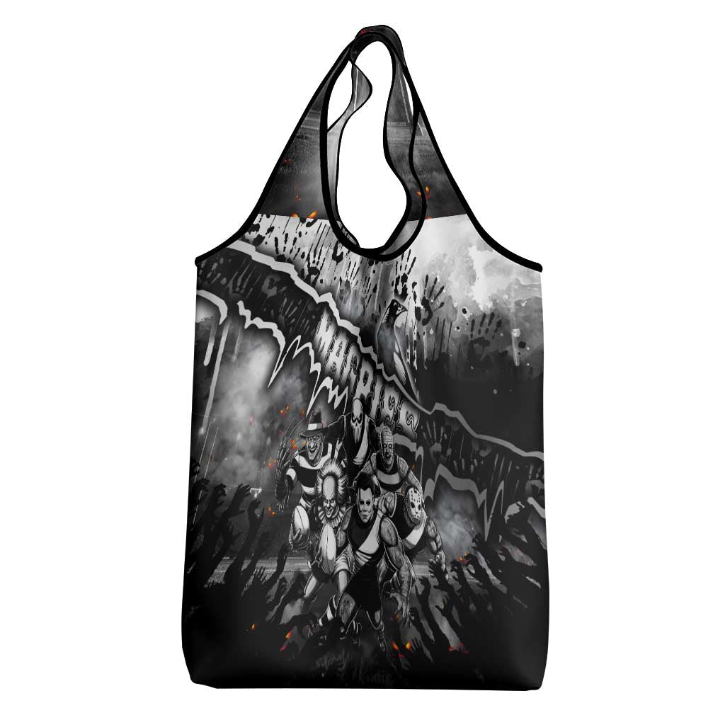 Step Into Horror Domain Magpies Football Grocery Bag Halloween Horror Movie Characters - Aussie Hoodie