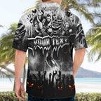 Step Into Horror Domain Magpies Football Hawaiian Shirt Halloween Horror Movie Characters - Aussie Hoodie